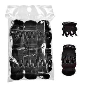 Κλαμεράκια Μini σε Μαύρο Χρώμα 2cm 12τεμ