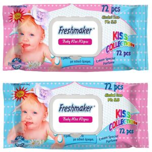 FRESHMAKER Υγρά Μωρομάντηλα με Καπάκι 72τεμ