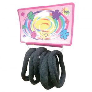 Λαστιχάκια Μαλλιών Σετ Mαύρα 6τεμ