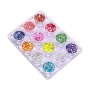 Nail Art Σετ Glitter Νυχιών Παλέτα GlitterDW 12τεμ