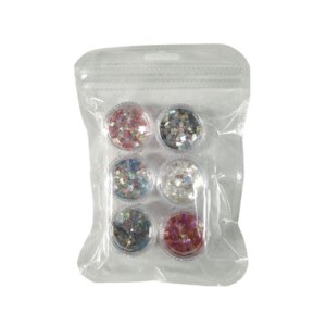 Nail Art Σετ Glitter Νυχιών ND129 6τεμ